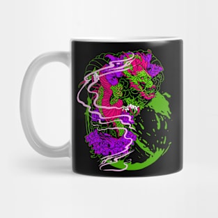 green mountain dragon Mug